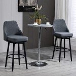 Modern 360° Swivel Bar Stools - Set of 2