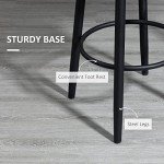 Modern 360° Swivel Bar Stools - Set of 2