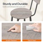 Set of 2 Greige & Black Bar Stools