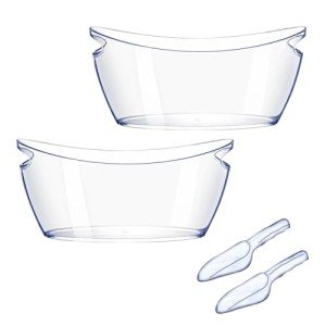 2-Pack Large Party Ice Buckets with Scoops