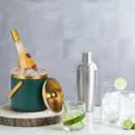 Double-Wall Stainless Steel Ice Bucket with Scoop