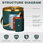 Double-Wall Stainless Steel Ice Bucket with Scoop