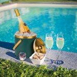 Double-Wall Stainless Steel Ice Bucket with Scoop