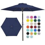 Dark Navy 7.5FT Patio Umbrella for Mancave