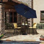 Dark Navy 7.5FT Patio Umbrella for Mancave