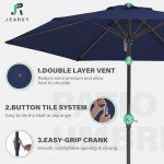 Dark Navy 7.5FT Patio Umbrella for Mancave