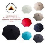 Black 10 ft Offset Patio Umbrella for Mancaves