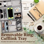 Leather Valet Tray with Charging Station for Men