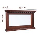 Hathaway Walnut Back Bar Mirror, 62" x 35.5