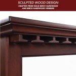 Hathaway Walnut Back Bar Mirror, 62" x 35.5