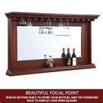 Hathaway Walnut Back Bar Mirror, 62" x 35.5