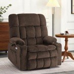Large Power Lift Recliner with Massage & Heat