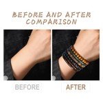 Men's Leather Wrap Wooden Beads Bracelet