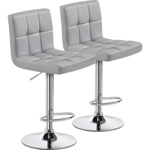 Modern Adjustable Bar Stools Set of 2