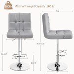 Modern Adjustable Bar Stools Set of 2