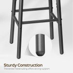 Stylish Black Counter Height Bar Stools - Set of 2