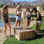 GoSports Giant Wooden Stacking Tower Game - 5 ft