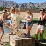 GoSports Giant Wooden Stacking Tower Game - 5 ft