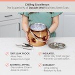 Rose Gold Insulated Ice Bucket for Parties