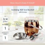 Rose Gold Insulated Ice Bucket for Parties