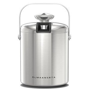 Insulated Stainless Steel Ice Bucket with Tongs
