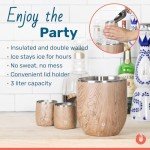 Premium Insulated Stainless Steel Ice Bucket - 3L