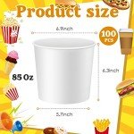100 Pack Disposable Ice Buckets for Parties