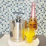Insulated Stainless Steel Ice Bucket with Tongs