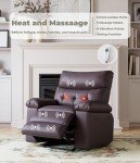 Extra-Large Heat and Massage Recliner Chair