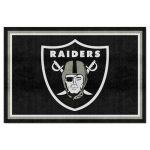 NFL Oakland Raiders 5x8 Plush Rug