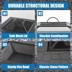 32-Inch Multifunctional Metal Fire Pit Table