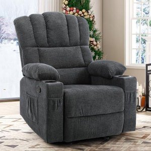 Oversized Rocker Recliner Chair with Massage & Heat