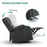 Oversized Rocker Recliner Chair with Massage & Heat