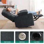 Oversized Rocker Recliner Chair with Massage & Heat