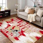 San Francisco Football Area Rug for Mancaves 6x9