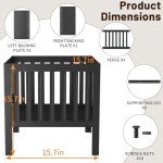 Portable 16-Inch Black Steel Fire Pit Grate