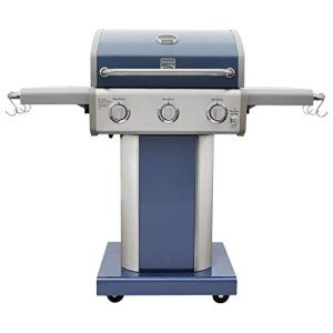 Kenmore 3-Burner Propane BBQ Grill in Azure Blue