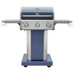 Kenmore 3-Burner Propane BBQ Grill in Azure Blue