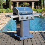 Kenmore 3-Burner Propane BBQ Grill in Azure Blue