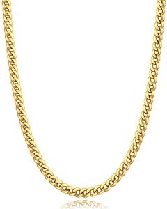 Stylish 18K Gold Plated Cuban Link Chain