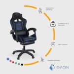 Blue Ergonomic Gaming Chair with Headrest & Lumbar Pillow