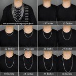 Men's 4MM Stainless Steel Figaro Chain Necklace