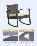 Comfortable 3-Piece Patio Rocking Furniture Set