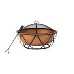 Portable 26" Copper-Look Wood Burning Fire Pit