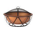 Portable 26" Copper-Look Wood Burning Fire Pit