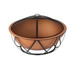 Portable 26" Copper-Look Wood Burning Fire Pit