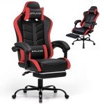 GTPLAYER Adjustable Gaming Chair with Footrest