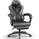 Comfortable Gaming Chair with Footrest and Massage