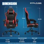 GTPLAYER Adjustable Gaming Chair with Footrest