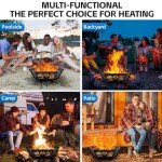 Portable 23-Inch Fire Pit for Camping and Outdoors
